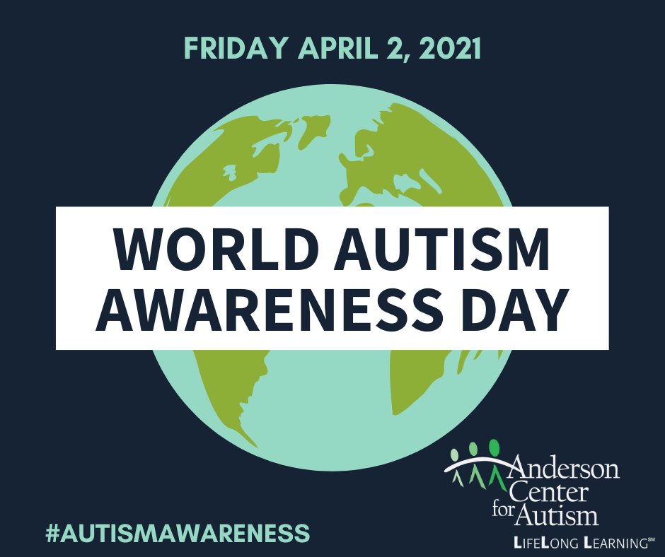 AndersonAutism's tweet photo. Today is the 14th annual #WorldAutismAwarenessDay, we hope you are wearing blue today to help “Light it up Blue” in honor of ASD. Retweet &amp; tag us or comment below a photo of you wearing blue today to be entered into another fun raffle! #AutismAwareness https://t.co/dQByn6u63U