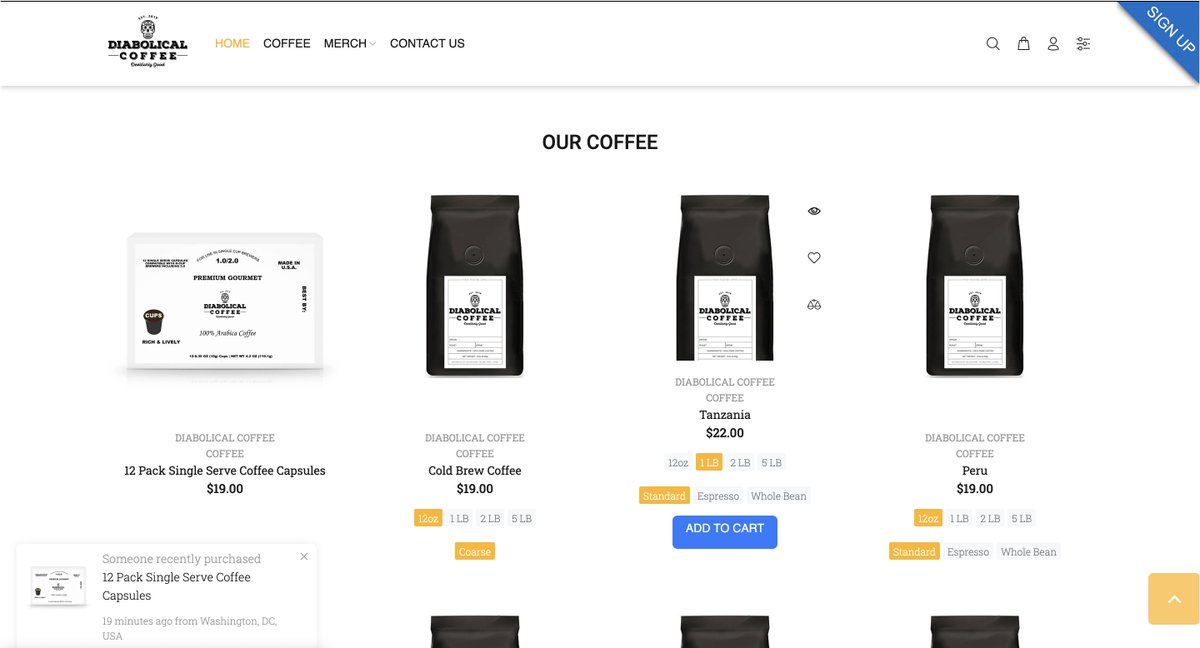 DiabolicalStore's tweet photo. You asked, we answered! Check out the fresh new look and much easier shopping experience at Diabolical Coffee.  

Now you can quickly search by roast type and get right to the devilishly good taste you love! ☕

#coffee #coffeelover #diabolicalcoffee

https://t.co/5VWvf7DZ6h https://t.co/rpkTec5FC7