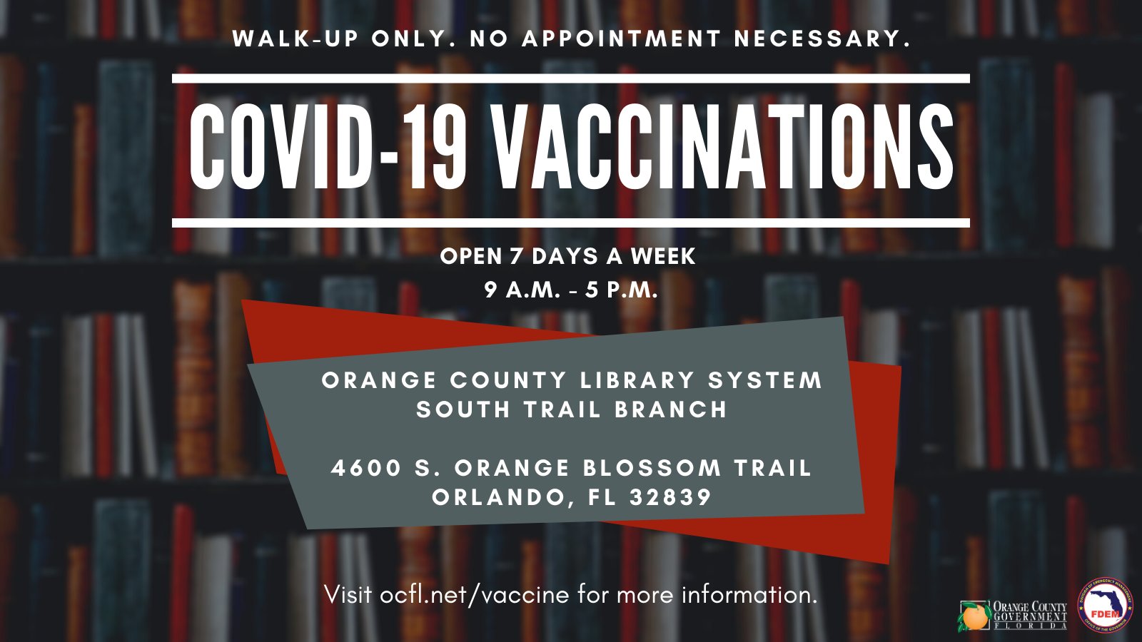 Orange County Fl Open On Easter The Covid 19 Vaccination Sites Valenciacollege West Campus And Oclslibrary South Trail Branch Will Be Open On Easter Sunday April 4 No Appointment Orange County Fl Open On Easter The Covid 19 Vaccination Sites Valenciacollege West Campus And Oclslibrary South Trail Branch Will Be Open On Easter Sunday April 4 No Appointment