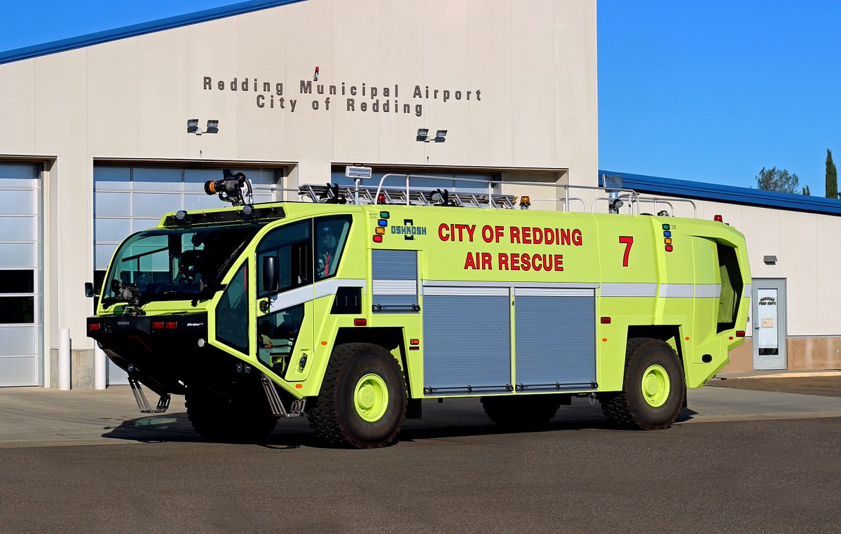 It's #FireTruckFriday Redding, California in Shasta County. Engine 1, Truck 1, Engine 2 &amp; Air Rescue 7. 
<a href="/PierceMfg/">Pierce Mfg</a> <a href="/AirportProducts/">Oshkosh ARFF</a> <a href="/reddingff_1934/">Redding Firefighters</a>
 <a href="/Reddingfire/">Redding Fire Department</a>