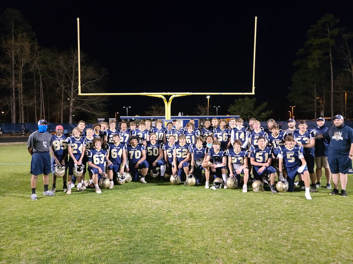 Proud. Proud of how our players came to work everyday. Our program combined finished 9-2 in a very special covid year. Thank you to all of our players, parents, coaches, trainer, AD, and everyone who helped get these young men a season. Really truly a family. #Trojans #faMily