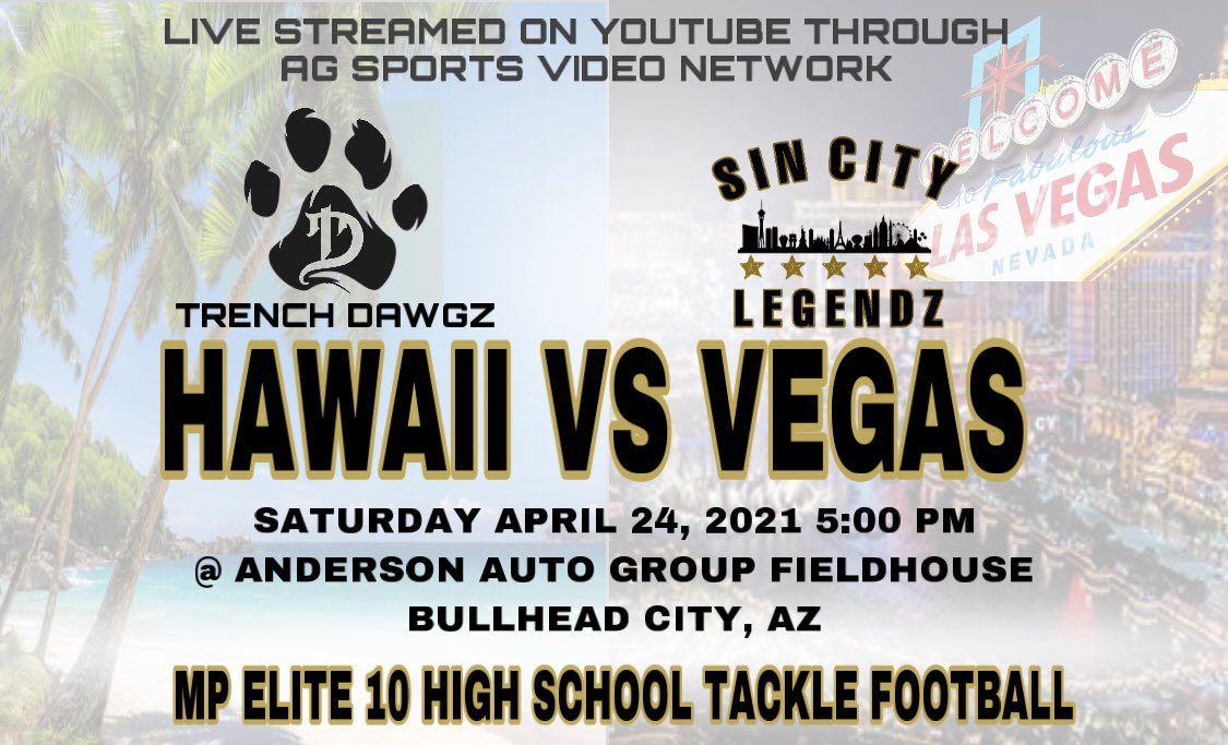 LegendzSin's tweet photo. Its going down!! Hawaii 🌊🏝vs Vegas🎰🃏. What a amazing opportunity for both teams and communities To compete and provide our players a platform during these tough times. Very excited for all the players ,families,and Coaches ! @TrenchDawgz https://t.co/la9EdnEvwx