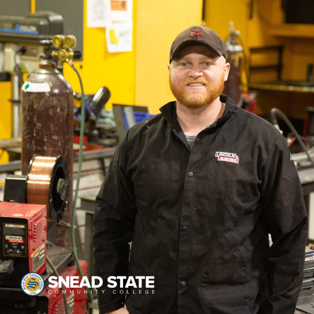 sneadstatecc's tweet photo. Tallon Powell graduated from Snead State in 2017 with a degree in general education. Powell wanted to earn college credit for learning to weld and found out he could do just that within Snead State's Industrial Systems Technology Program. https://t.co/t6BpzG5lBz