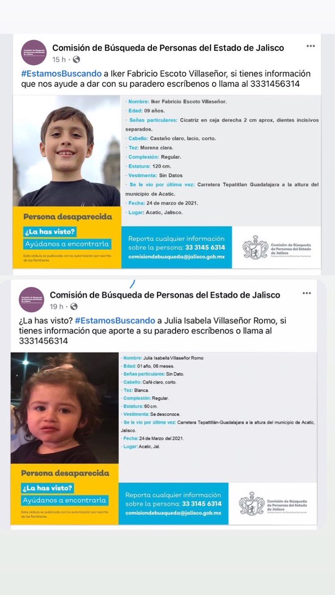 la_reinota_'s tweet photo. Más de una semana y no se sabe nada sobre la desaparición de una familia completa que viajaba de GDL a CDMX 
@FiscaliaJal 

Ayudemos a difundir 🙏🏼🙏🏼 RT RT RT

https://t.co/1XwuxuSjjC https://t.co/YoLilPJyt4
