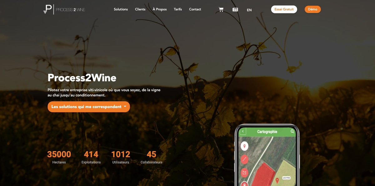 Notre SITE WEB process2wine.com fait peau neuve ! 

Découvrez dès à présent les 3 gammes produit de notre suite logicielle Process2Wine :
📲 La solution Basic
🖥 La solution Standard
🖥 La solution Enterprise

process2wine.com/fr/
