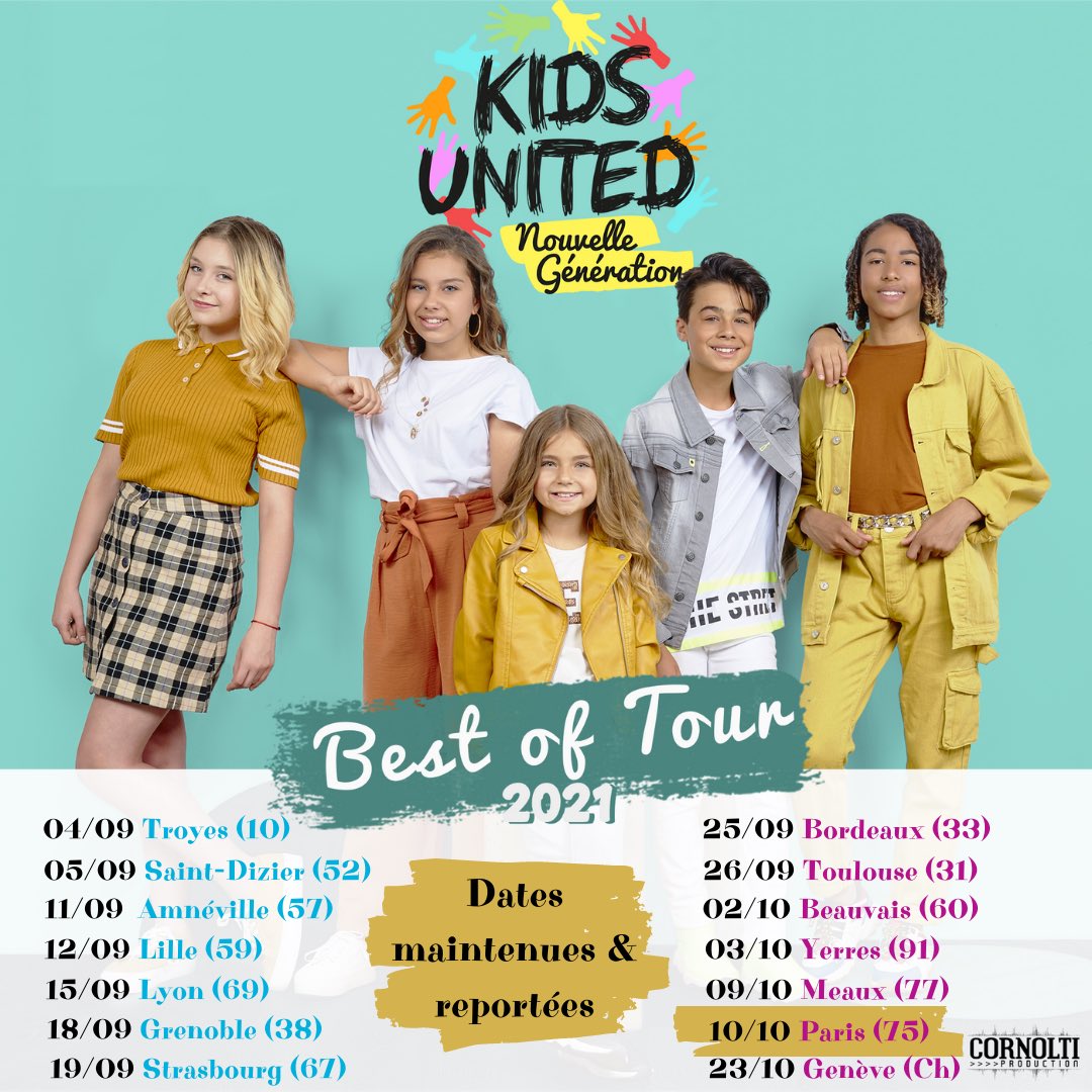 WeAreKidsUnited's tweet image. À cause de la situation actuelle, certaines dates de notre tournée sont annulées 😔
Mais d'autres sont maintenues et seulement reportées ! ❤️
Les billets achetés pour les dates reportées restent valables 🤗
Toutes les infos ➡️ bit.ly/BestOfTour2021
