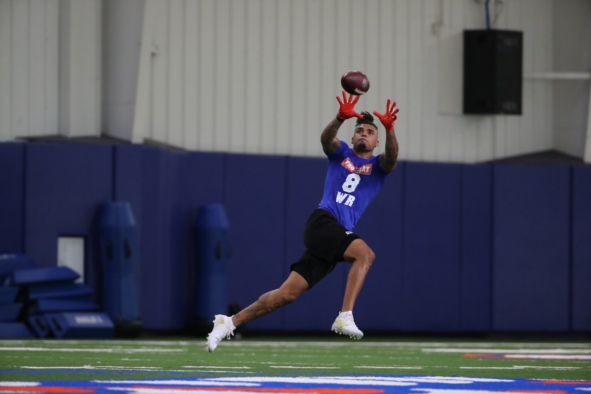 GatorsScott's tweet photo. One more from #GatorsProDay ... not much of a hot-take dispenser, but in 5 years, won't surprise me to see Trevon Grimes as a huge NFL success if he stays healthy ... have always thought is best days as a player are ahead ... https://t.co/xEgeRjVrme