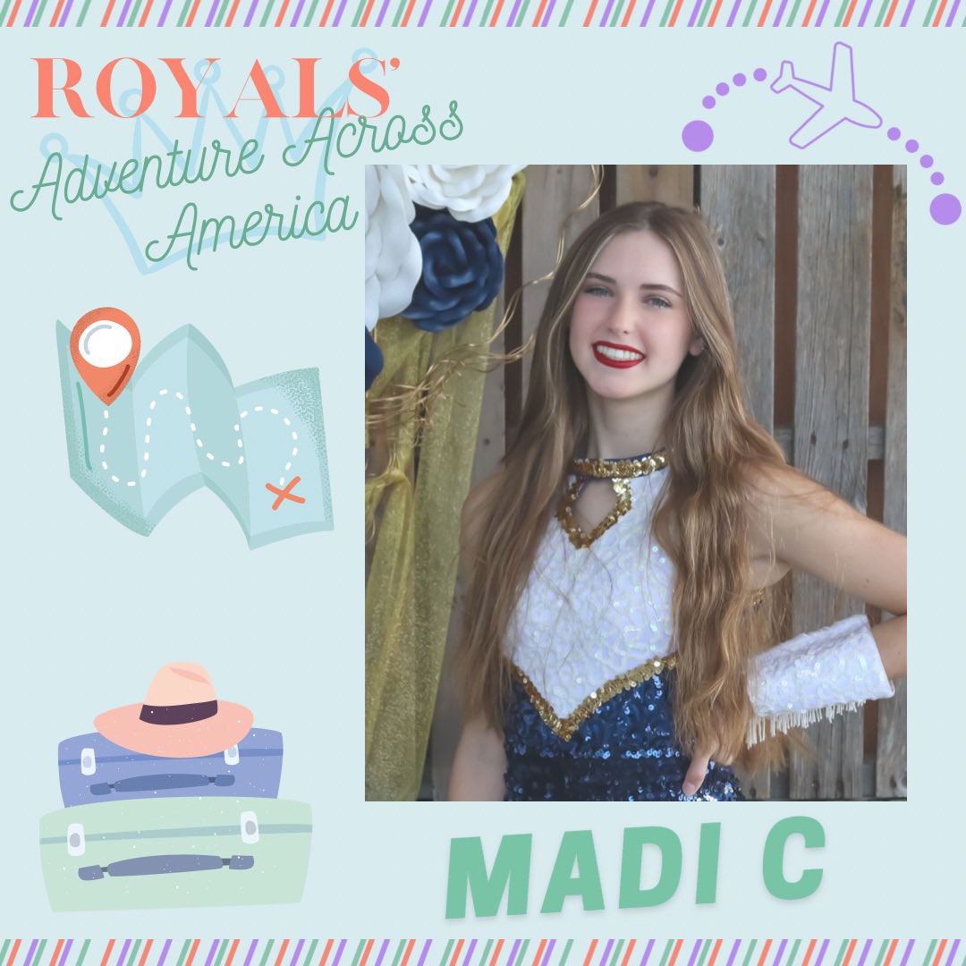 LakeCreekRoyals's tweet photo. We are 17 days away from our spring show!! Meet Kendall, Madi C, Olivia D and Macey! They are in 11th grade and love to travel to Washington DC, Seattle, Destin and Rosemary Beach, Florida ! #Royals3rdLine #RoyalsAdventureAcrossAmerica https://t.co/TSN12Fq0xK