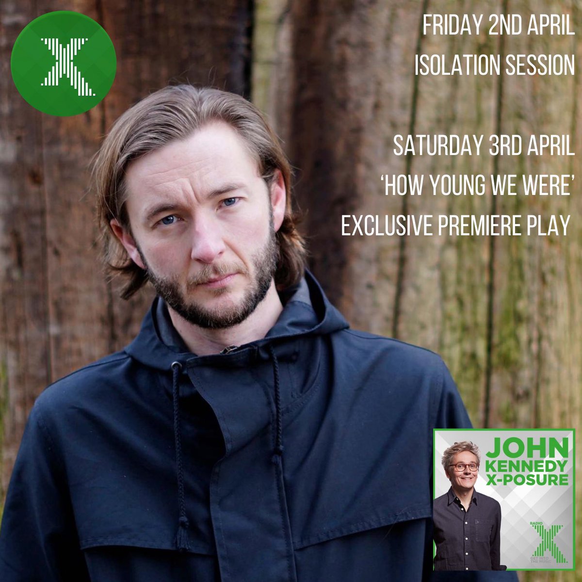 tombrightmusic's tweet photo. Lot of love from the legend @JohnKennedy @RadioX this weekend. Isolation Session and an exclusive of my next single, How Young We Were. Tune in and thanks in advance John! 💚
Produced by @EdHarcourt ⚡️
📸 @stockholmonster
#HowYoungWeWere #RadioX #IsolationSession #Exclusive https://t.co/AJHUMg9yR6