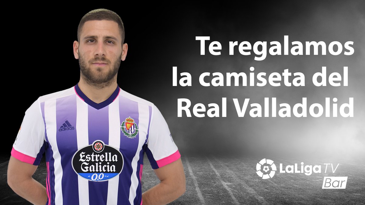 bar_tv's tweet photo. 🎁 REGALO 🎁

💜 ¿Quieres ganar la camiseta del @realvalladolid?

📝 Requisitos:

🖤 Sigue a @laligatvbar 
💚 Sigue a @futbar
🔁 Haz RT

🏅 Un ganador

⏰ ¡El lunes a las 21h, #RealValladolidBarça en #LaLigaTVBar!

#⃣ #ElFútbolConTuBar https://t.co/QRwOqFRmbt