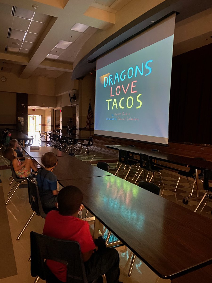 KinderKrueger's tweet photo. Watching Dragons Love Tacos on the big screen for our virtual field trip to @TheMagikTheatre was a great experience for our little Cavaliers! 🐾@nisdkrueger @kindergracia @3SHernx https://t.co/vwScAOxkmN