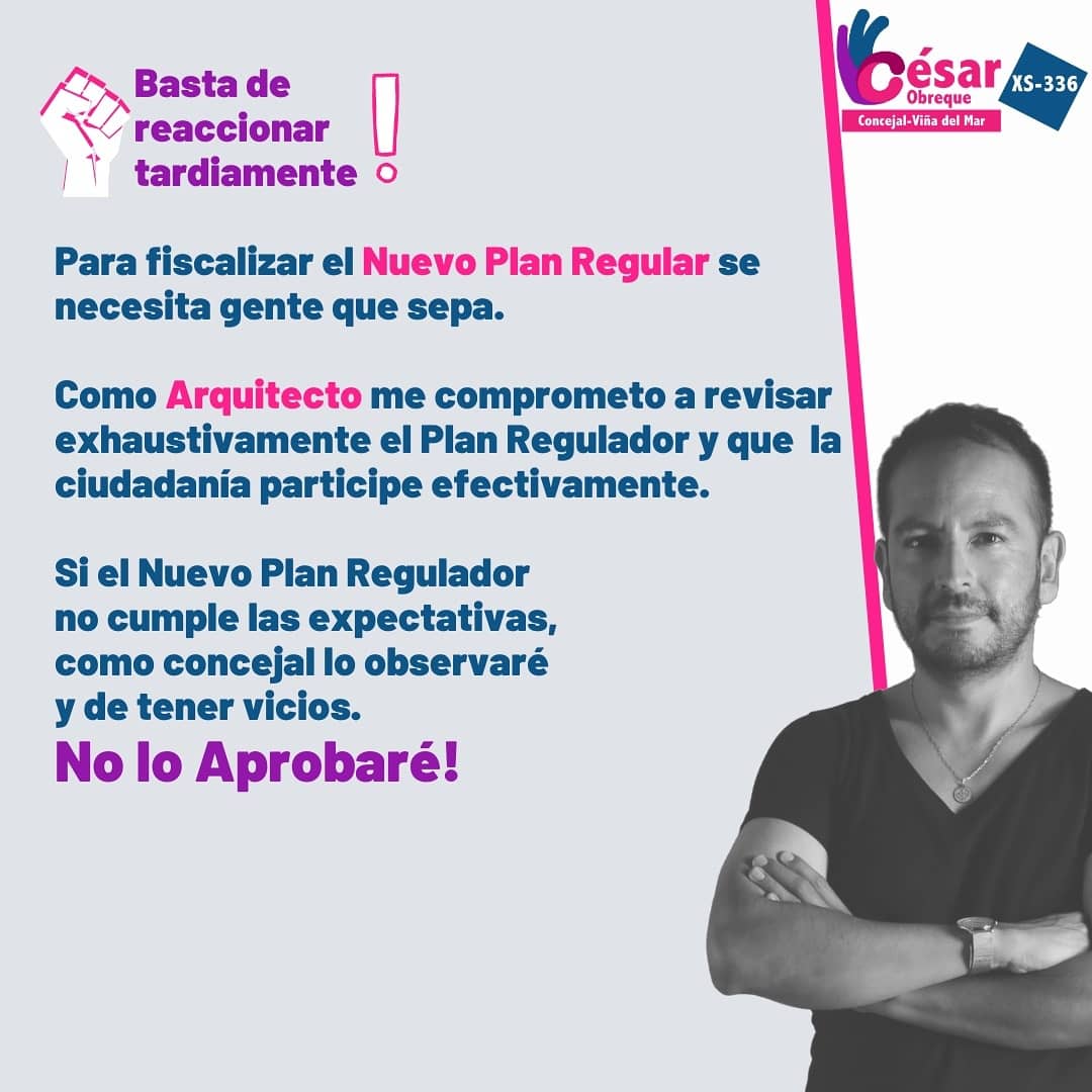 Cesar_Concejal's tweet photo. Actualmente Viña del Mar está en pleno proceso de modificar su Plan Regulador, donde se definirá la imagen e identidad que queremos de Ciudad. Por eso es importante que te #informes y #participes ✍️ de estar próximas elecciones #vinadelmar #elecciones2021 https://t.co/P7Ha9Z9Bfi