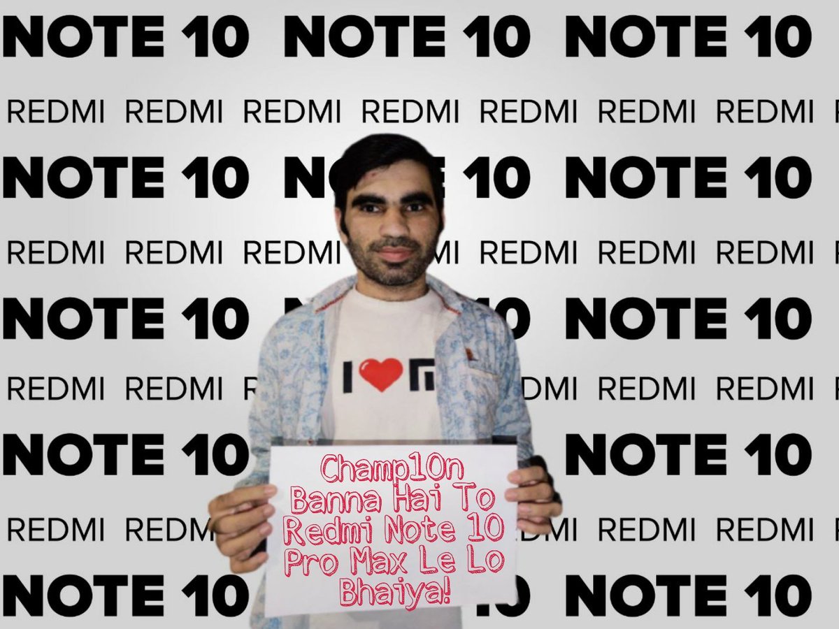 Rakesh806Rakesh's tweet photo. @RedmiIndia Congratulations @RedmiIndia
Zindagi mein teen cheezein kabhi under estimate nahi karna – #RedmiKaBharosa, #RedmiNote10ProMax ke Specs & #HonestPricing ka jhatka jo poore market ko hila daale. #108MP 📷 #120Hz #SuperAmoled 📱 #EvolDesign 📱 #10on10
I❤️#Redmi #RedmiNote10Series https://t.co/vkBbtooF7L