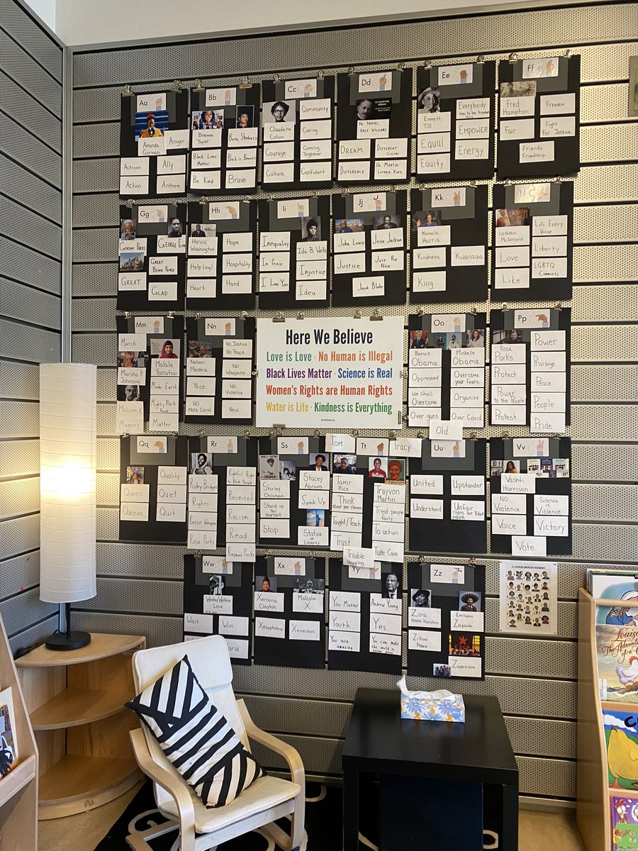 UCLS_ESH's tweet image. Anti-racist curriculum in action. A new way to learn the ABCs. #eshlab #uclskids #BLM