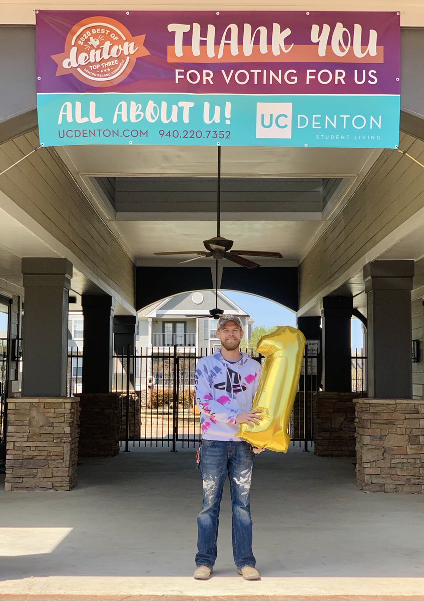 UCDentonApts's tweet photo. We're only ONE day away from our big One Day Sale! You won't want to miss out on these slashed rates!

In today's post, we are featuring Talyor! Taylor is new to the maintenance crew. His favorite sports team is the Denver Broncos, he has a 2-year-old daughter, and he is a... https://t.co/PYJuXJpsEp