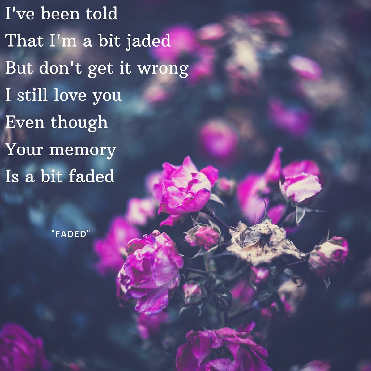 'Faded'
#poetry #poetrycommunity #poetry_planet #poetrylovers #mypoetry #gothpoem #gothpoetry #gothicpoem #gothicpoetry