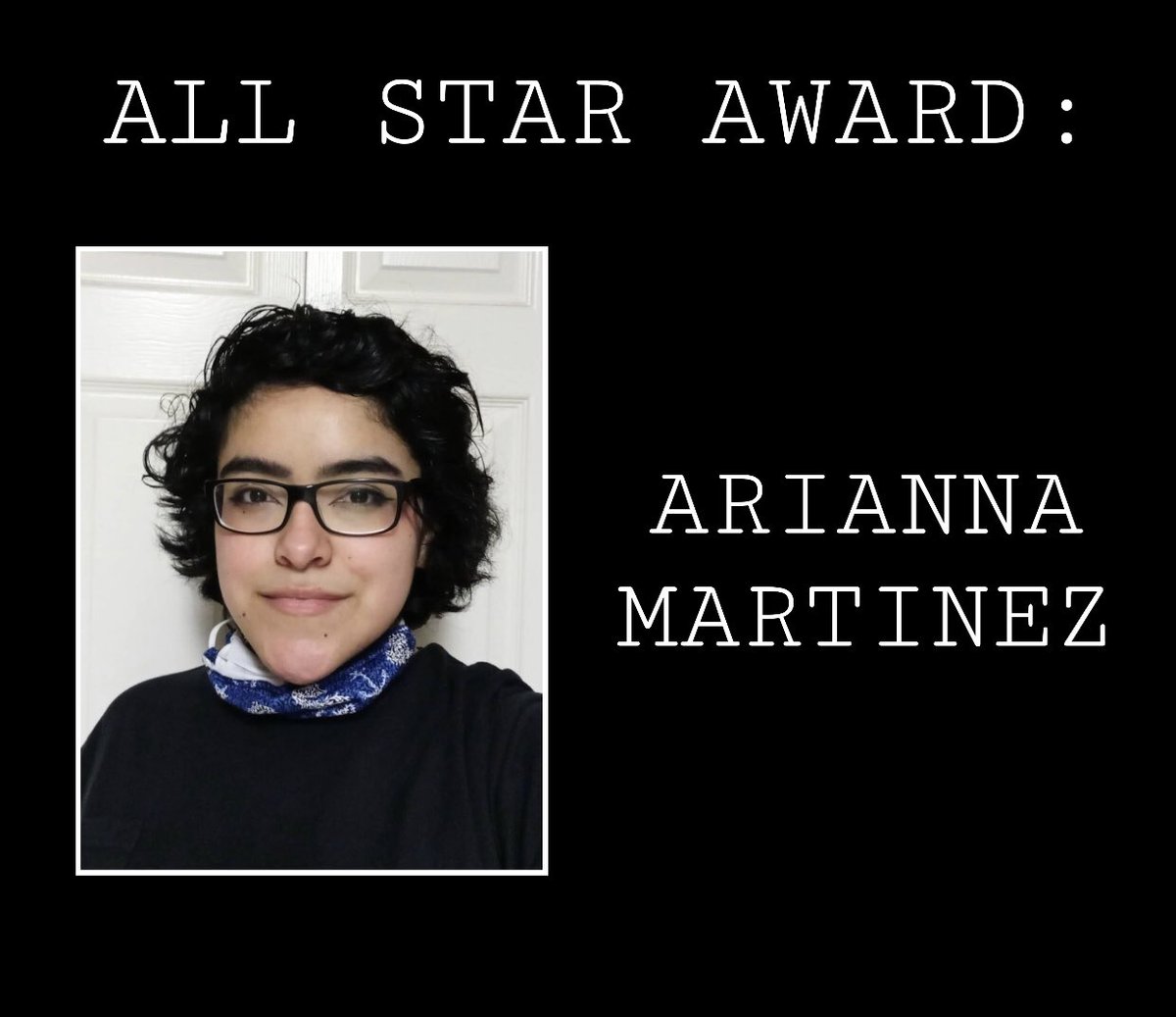 EnhsTheatre's tweet photo. Here’s our awarded recognitions from yesterday in order!!

Best Technician: Samuel Cantu

Honorable Mention: Carolina Cantu

All Star: Arianna Martinez

Congratulations to our seniors for being recognized for their hard work and we wish you good luck on your college journey. https://t.co/ESDHA8C5Iz
