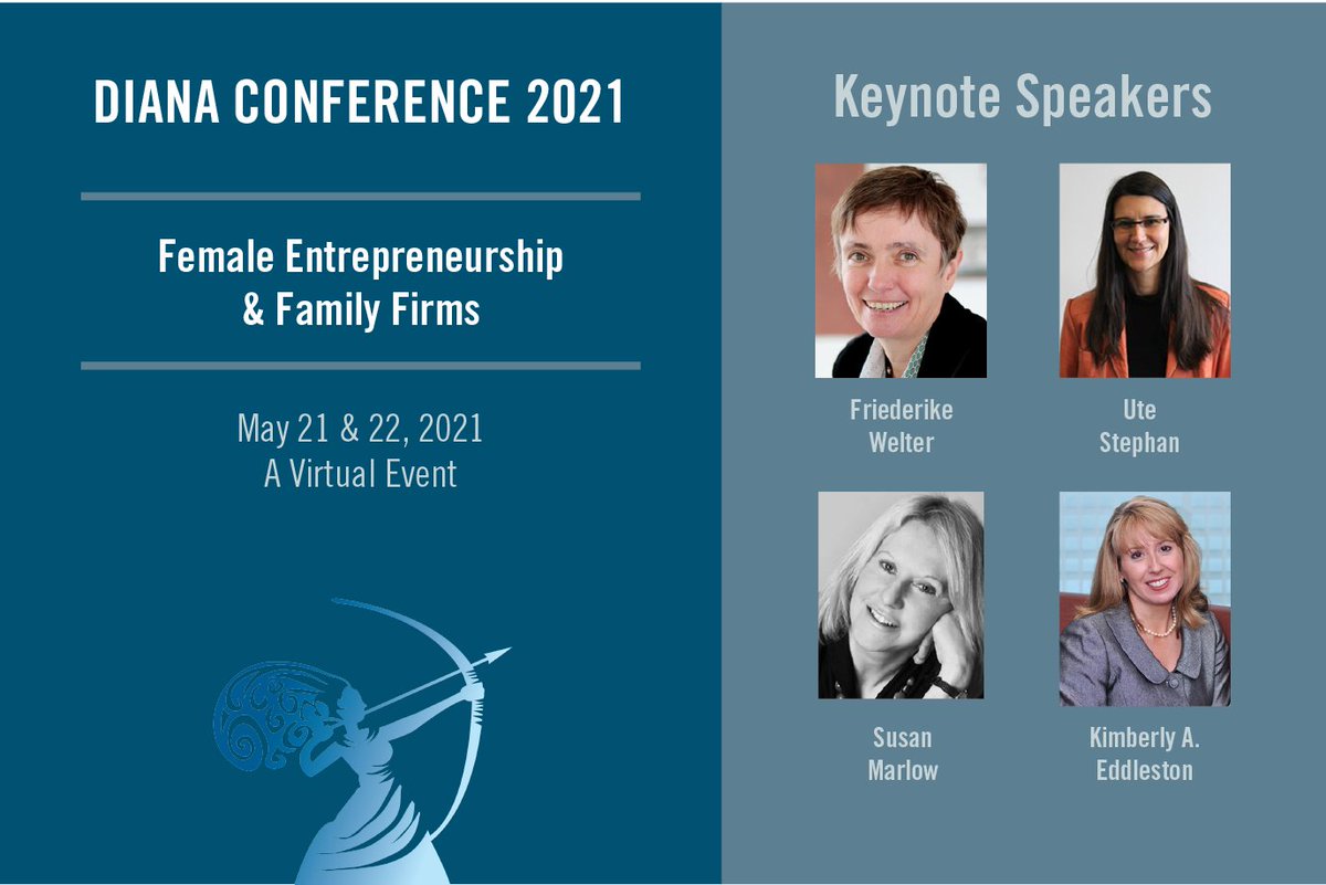 We're thrilled to announce this year's DIANA Conference, focusing on female entrepreneurship and family firms. Join us on May 21 &amp; 22 for this signature convening!

Learn more and register before April 30: weezevent.com/diana2020

#research #conference #womensentrepreneurship