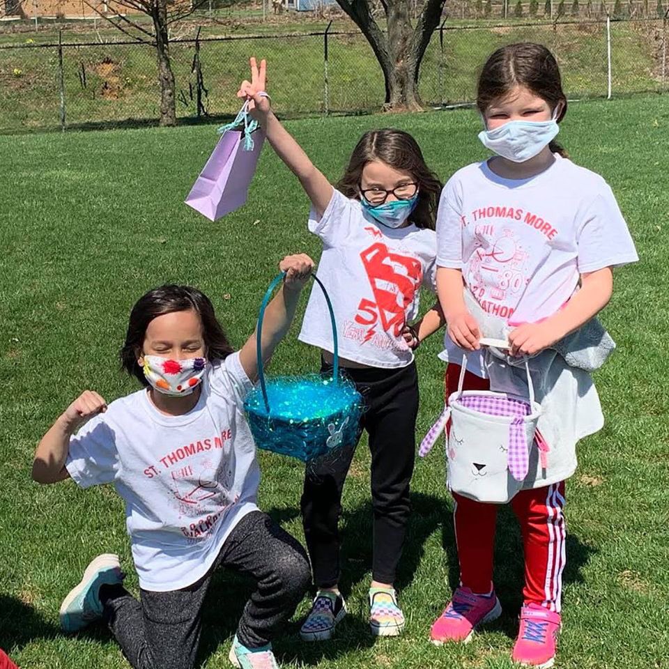 stmschoolatown's tweet photo. #STMspirit Second Graders had a fun time participating in an Easter egg hunt today! #theStMdifference #STMfun ❤️🖤 https://t.co/2cKdGWBC7G