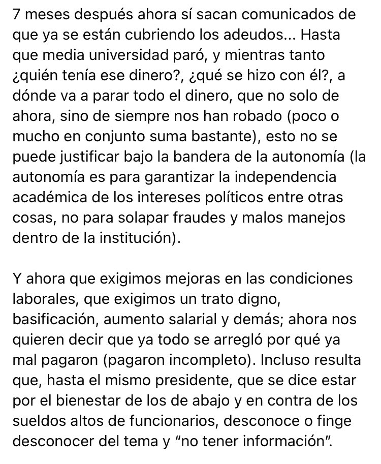 ProfsUnam's tweet photo. Ls profes de asignatura y ayudantes de la UNAM (con el apoyo de muchs estudiantes) estamos luchando por dignificar el trabajo docente del 75% de la planta académica de la UNAM y cerrar la gran brecha de desigualdad que hay en nuestra universidad. #UNAMtratoJustoYa 👇 https://t.co/pbxiGA0EGw
