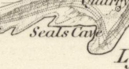 Seals Cave, Kirkmaiden 
William Todd's Statistical Account of the parish (1854) records that it is "much frequented by seals and hence called Selk-Co."
CO is Scots 'cave'. The Scots for 'seal' is SELCH (-ch as in 'loch'), more familiar in the diminutive form SELKIE.