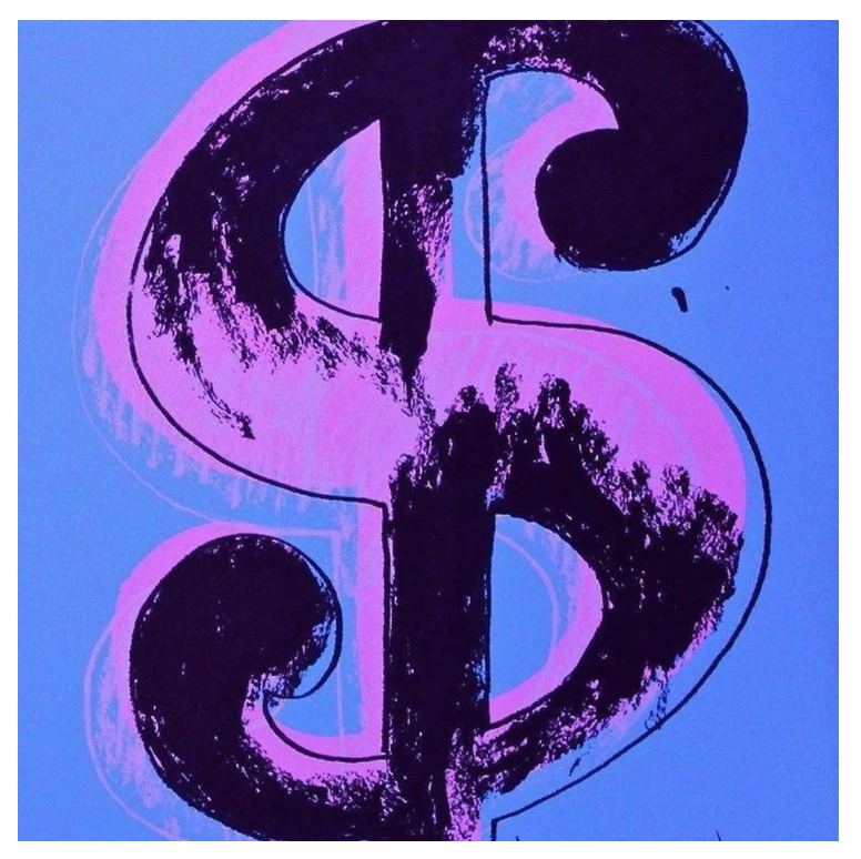 #AndyWarhol, “Dollar Sign” (#SundayBMorning) Silkscreen. #OnViewNow at the #Cornell, thanks to <a href="/gallery162/">gallery16</a>