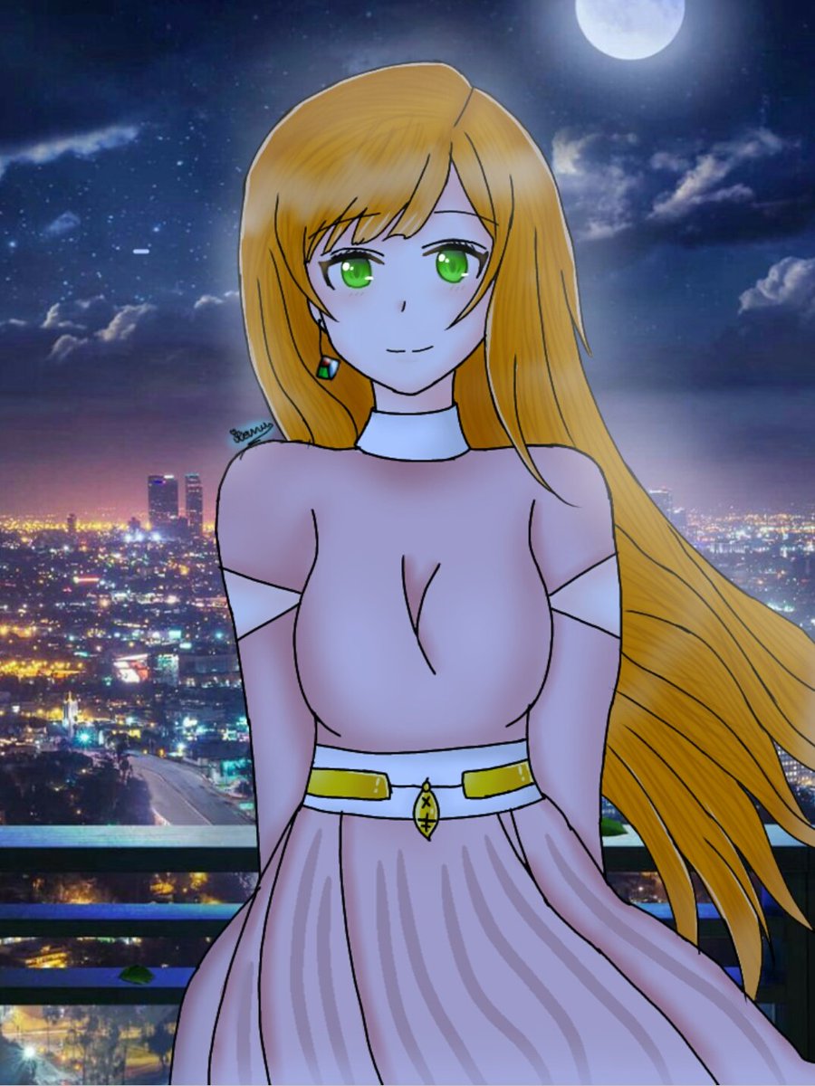 ReemChan17's tweet photo. My new painting. 
#animegirl 
#ArtistOnTwitter https://t.co/9ZejGExryb