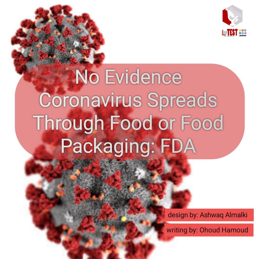 LabTestKSA's tweet photo. Is there a relationship between the spread of corona virus through the food?
#coronavirus
#COVID19
#LabTestKSA https://t.co/2Cr6XxcrvI