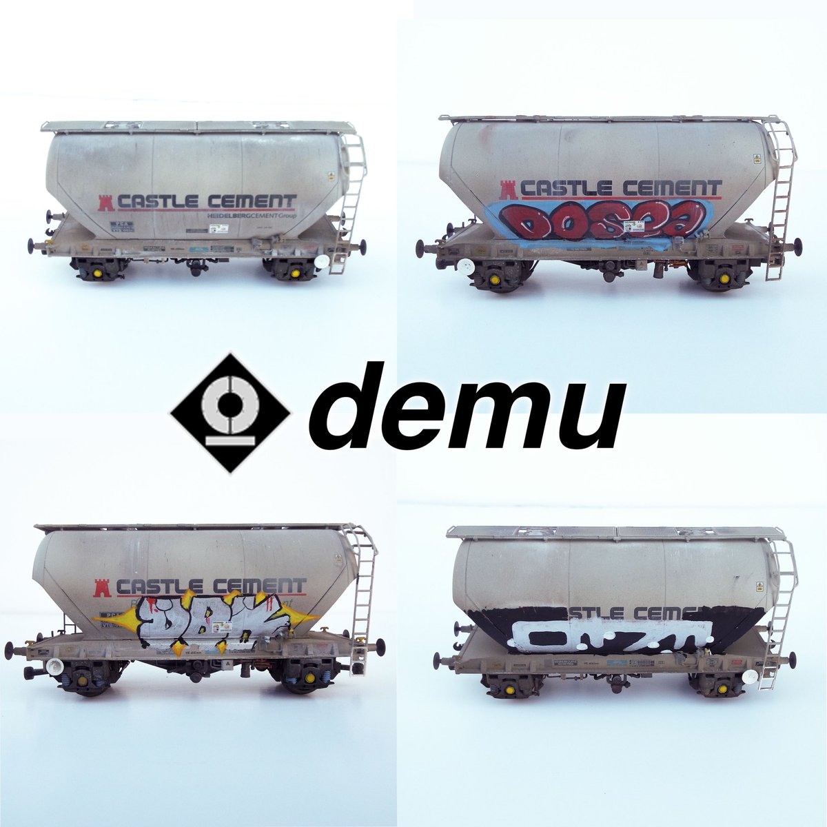 Mick Bryan’s graffiti on his @accurascale PCAs is applied freehand, copied from that applied to the prototype, using acrylics. Weathering powder from the DCCconcepts range is used to add texture, topped off with a touch more airbrushing and a thin coat of matt lacquer to seal