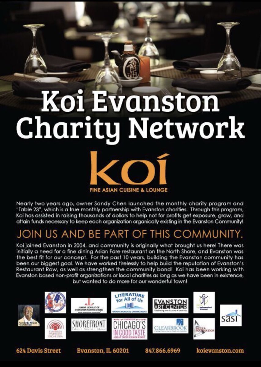 KoiEvanston's tweet photo. Today is the last day for Koi Fine Asian Cuisine partnered with #KulaKitchen (formerly Evanston Gives Back) to provide one free family meals a day to Evanston individual/ family in need. We have received numerous “Thank You” notes. We thank Parker #kulakitchen https://t.co/qk4XtOV6ee