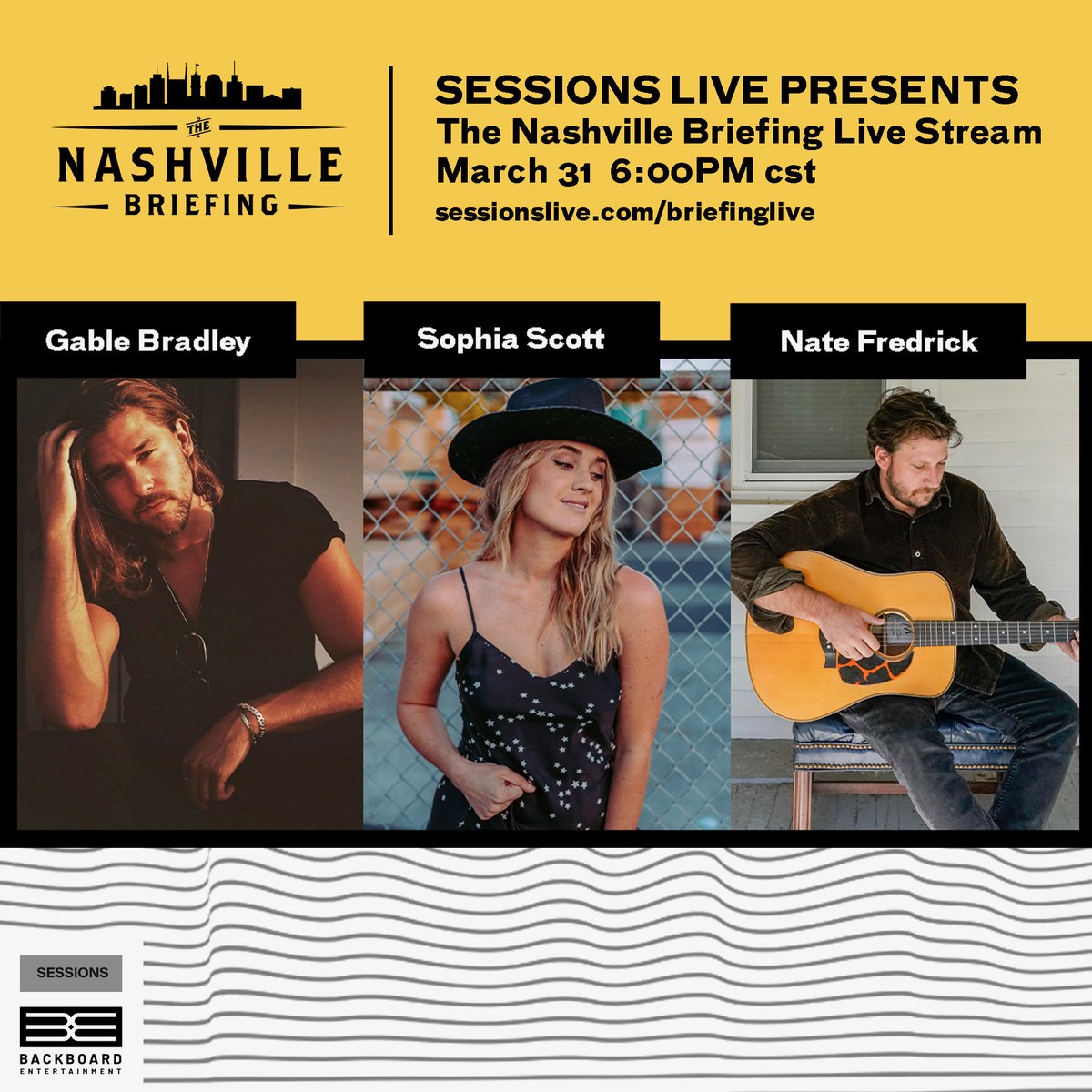 Tune in tonight! Tickets still available (free): sessionslive.com/BriefingLive/t… @nashvillebrief @sessionslive