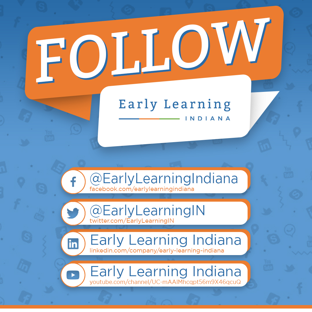 This page will be merging with <a href="/INbrightfutures/">Brighter Futures Indiana</a> soon. Be sure to follow their social media accounts plus <a href="/EarlyLearningIN/">Early Learning Indiana</a> for all the latest news in early education.
