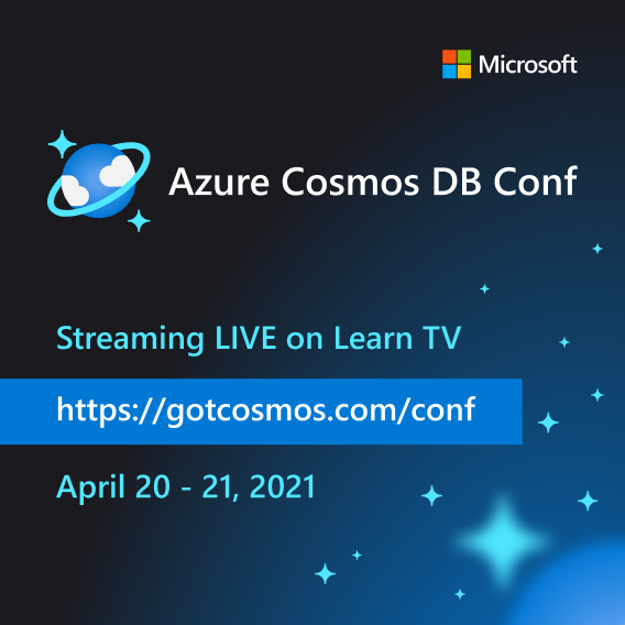 AzureCosmosDB's tweet photo. 📅 Save the date: Join us at #CosmosDBConf, our first-event (and free!) online developer event all about Azure Cosmos DB, happening April 20 - 21. 

RSVP: https://t.co/jY48EPMmbm

#database #NoSQL #appdev https://t.co/geYSrUY8GQ