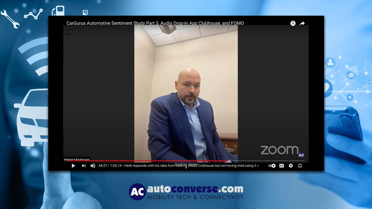 Herb Anderson from <a href="/DealerTalk/">DealerTalk</a> offers up the final word on this discussion about Clubhouse at 56:45 with <a href="/sellchology/">Jonathan W. Dawson</a> and <a href="/autoconversion/">Ryan Gerardi</a> ow.ly/Xadp50DYd1r