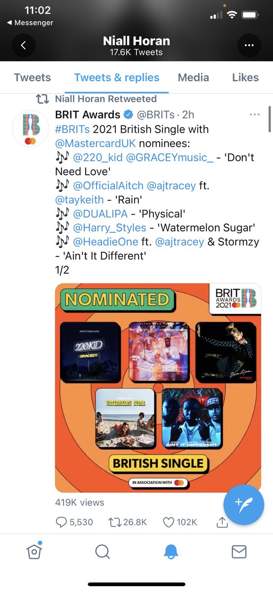 styleschickk's tweet photo. so niall retweeted this 🥺🥺🥺 he is proud of harry 😫😫😫😫 #narry https://t.co/8bhVN6y8ts