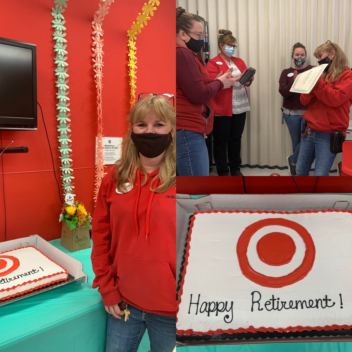 We’re so sad to say goodbye to Karen after 19 years with Target, but we’re so happy for her to enjoy this new season in life! <a href="/KateMichaelTGT/">Kate Michael</a> @ErinHostinsky <a href="/veramay11/">April Bengert</a>
