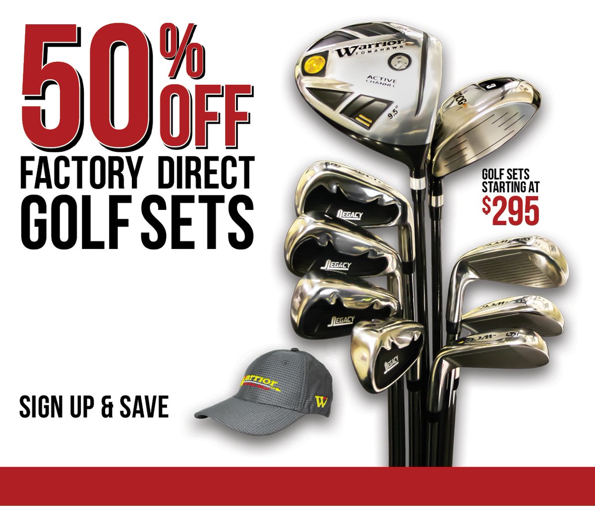 50% off Factory Direct Golf Sets⁠
Starting at $295⁠
⁠
Call or Click
📞  800-682-1289⁠
⁠warriorcustomgolf.com/march-packages

#golfing#golf#golfer#golflife#golfswing#golfcourse #golfaddict #golfers #pga #golfclub #golftips #golfislife #golfpro #golfday #golfswag#lovegolf #tigerwoods