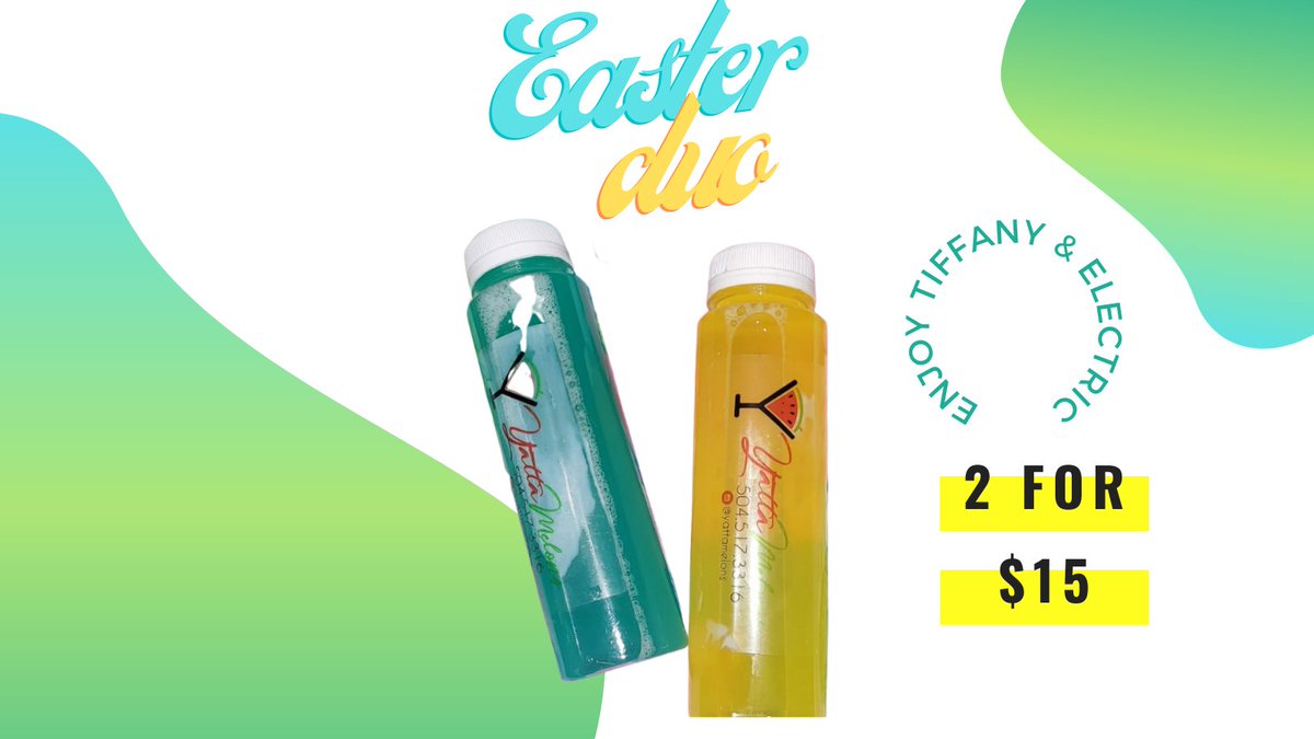 Yattamelons1's tweet photo. Why choose one, when you can have them both? #Yattamelons Tiffany Blu x Electric Lemonade Easter Duo 🔥

___

For Orders, contact us at 504.517.3316 or DM us @yattamelons https://t.co/Cu6HoCfeyQ