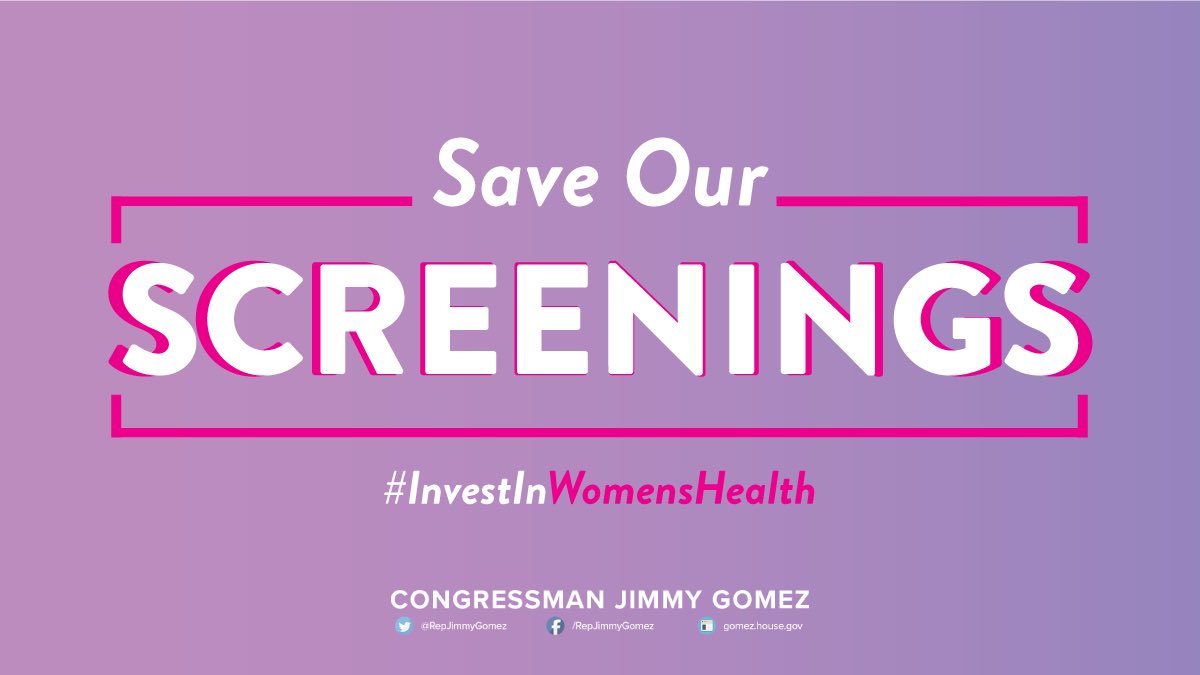 RepJimmyGomez's tweet photo. Regular screenings and early detection are key to fighting cancer.
But too many women, especially those of color, don’t have access to preventive, life-saving #healthcare.
I introduced the Jeanette Acosta #InvestInWomensHealth Act to #SaveOurScreenings: https://t.co/G0DdGNuaQB https://t.co/3qMoYpdHpU