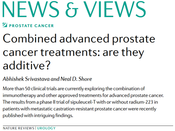 NatRevUrol's tweet photo. #NEWinNRU Abhishek Srivastava & Neal D. Shore discuss whether combined advanced #ProstateCancer treatments are additive https://t.co/v2p7BZhMSg https://t.co/MH3f2klw0S