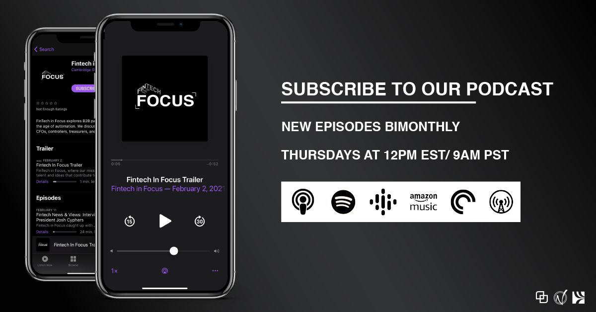 Corpay Cross-Border Solutions (@corpayfx) on Twitter photo Have you listened to the latest episodes of our #podcast: Fintech in Focus? Cambridge, along with our affiliated companies based in the USA @Nvoicepay and <a href="/ComdataCorp/">Comdata Inc.</a> explore B2B payments and AP praxis in the age of automation.
Subscribe now! buff.ly/3rhbrol
#fintech Have you listened to the latest episodes of our #podcast: Fintech in Focus? Cambridge, along with our affiliated companies based in the USA @Nvoicepay and <a href="/ComdataCorp/">Comdata Inc.</a> explore B2B payments and AP praxis in the age of automation.
Subscribe now! buff.ly/3rhbrol
#fintech