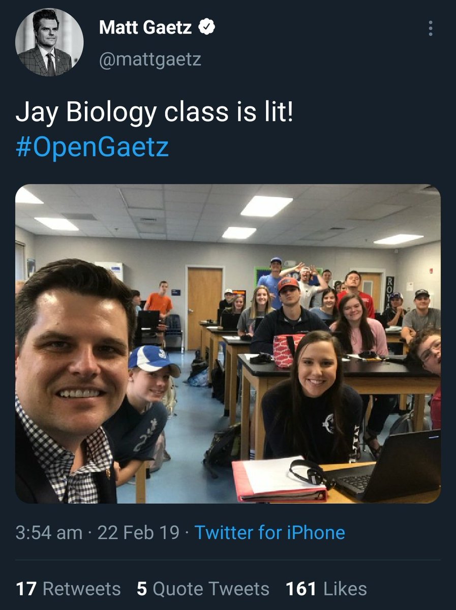 ng3_la's tweet photo. How many schools do other members of Congress go to in a year?
4/7 #OpenGaetz https://t.co/H2WSYwXQSd