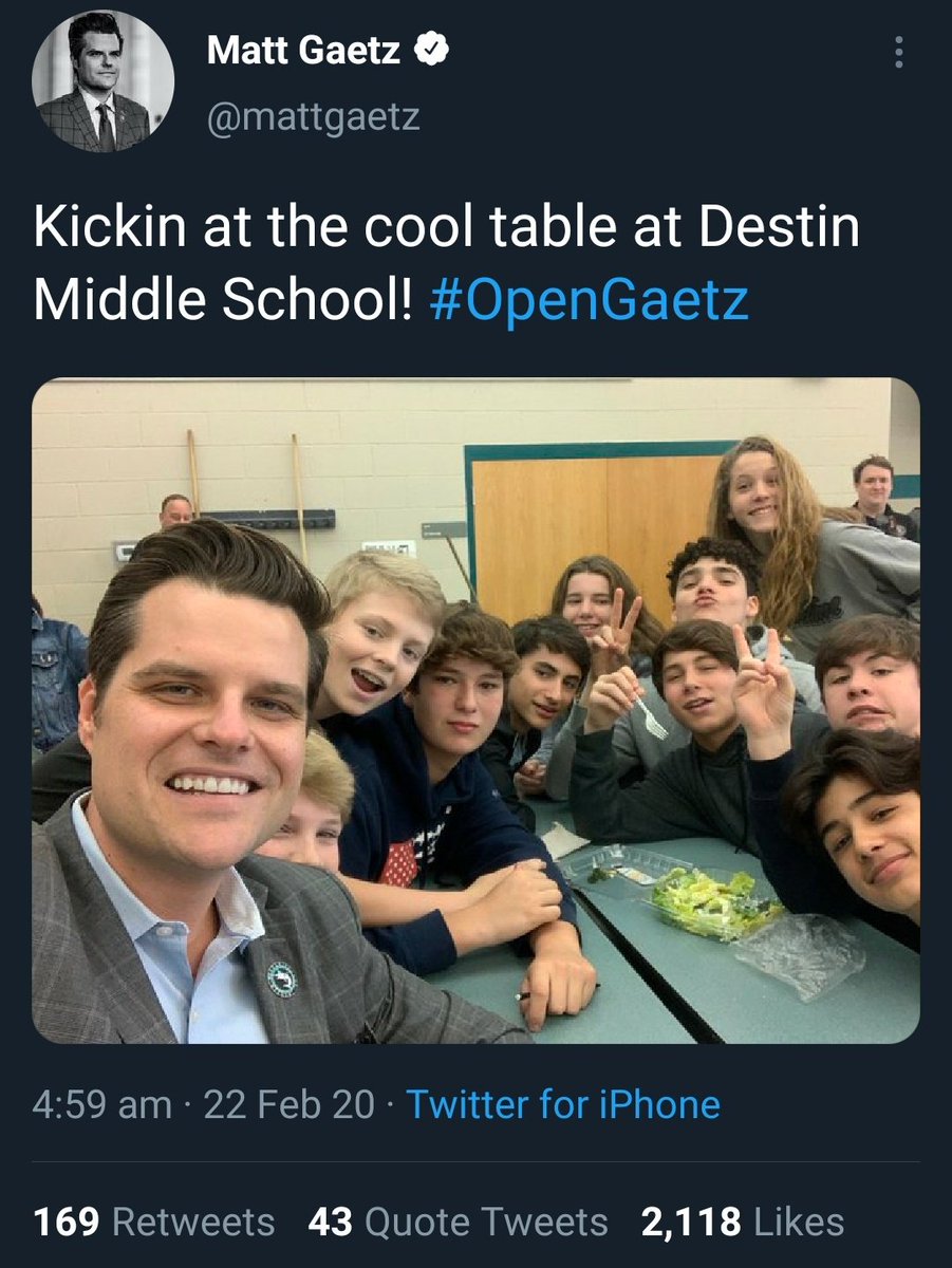 ng3_la's tweet photo. How many schools do other members of Congress go to in a year?
4/7 #OpenGaetz https://t.co/H2WSYwXQSd