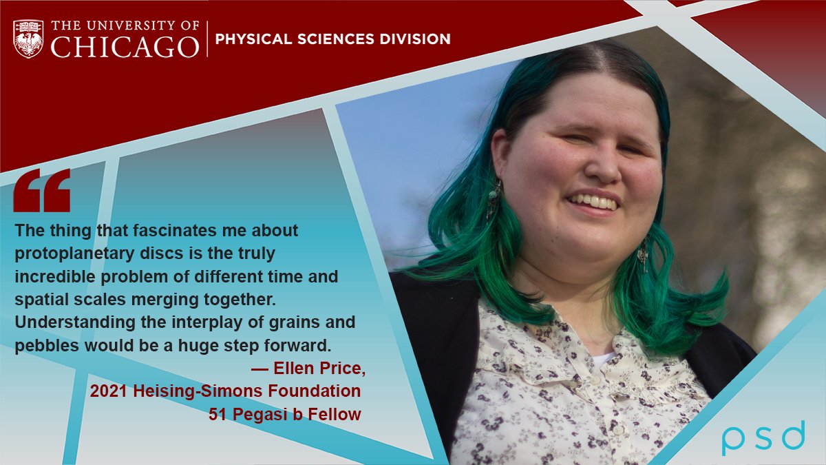 Incoming @GeoSci_UChicago postdoctoral scholar, Ellen Price, has been selected among eight @HSFdn #51PegasibFellows, providing $375,000 for her research on protoplanetary disks. Congratulations, Ellen!
ow.ly/bHVW50Edwg6