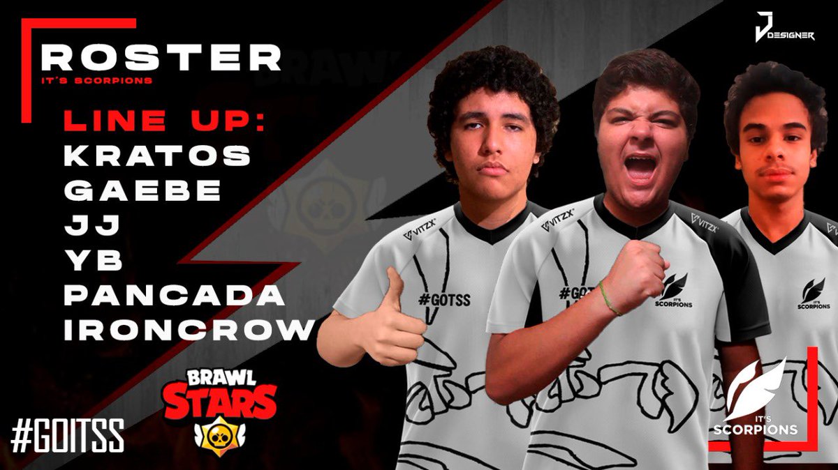 teamscorpionsgg's tweet photo. [Bs] Line Up ☑️

Parceria: @itsgamingesport 

Nossa line de Brawl Stars junto a @itsgamingesport vem forte para 2021🦂

Player: 
👤@JJGames_ 
👤@Pancadabs
👤@YBMasterbs
👤@kratoseu7_bs

🗣Coach:
@GaebeBS 

📊Manager:
@Gustavo_fjl

Desing;
@E7Richard 

#BrawlStars #GOITSS https://t.co/G2ECyDD5Qw