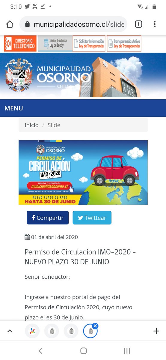 marxchelo's tweet photo. @muni_osorno podrían cambiar su foto de inicio en la página del permiso de circulación, ya que da para confuciones... #osorno https://t.co/yt7509ZSmk
