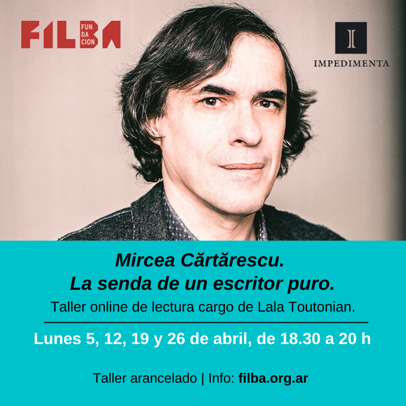 FundacionFilba's tweet photo. Dos poemas inéditos de Cărtărescu en el blog @eternacadencia: 
https://t.co/UVRP6ufsCK

Este lunes 5 empieza el taller de lectura sobre su obra con la periodista cultural @LalaKarenina y podés anotarte acá: https://t.co/3sxT5KLcPr

@EdImpedimenta https://t.co/HeSMVCLg2e