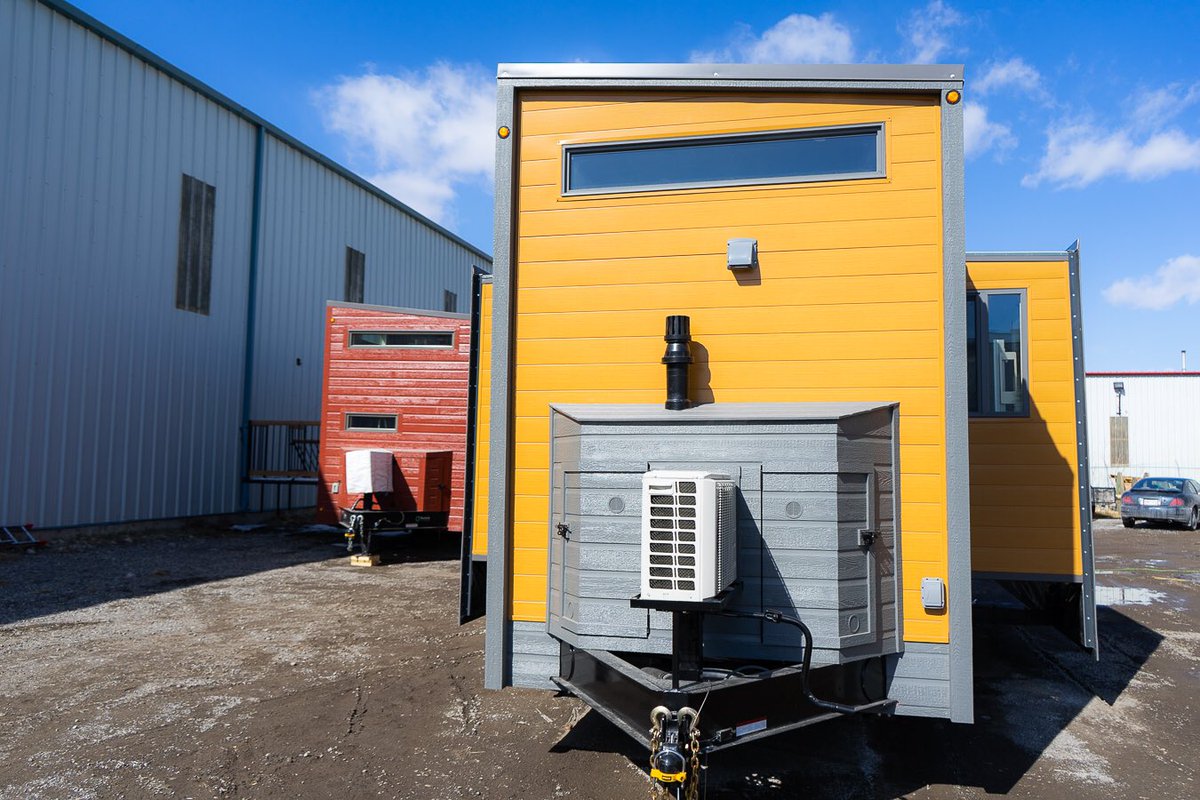 Tiny home fleet ready to hit the road. Watch out for these bad boys on the highway 👀