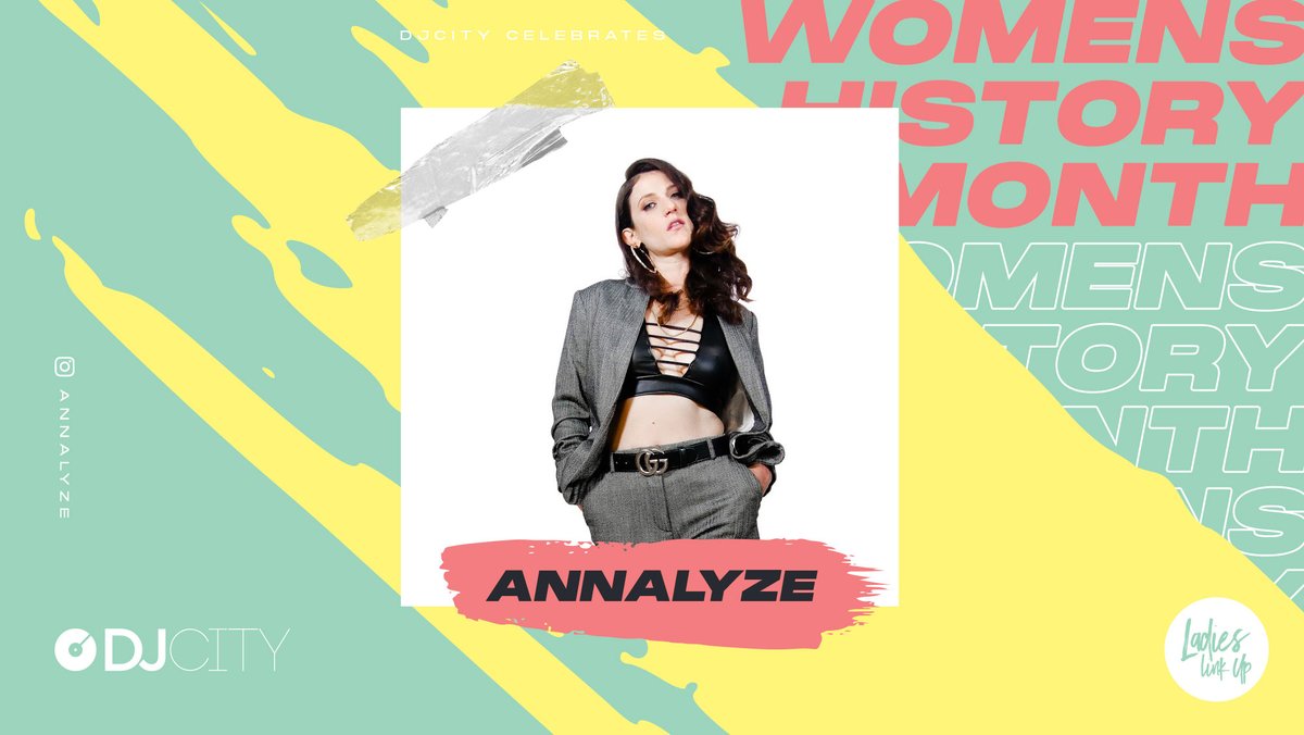 DJcity's tweet photo. In honor of #WomensHistoryMonth, we are showing love to some talented DJs from around the country. Today we feature @djannalyze.

LA-based #Annalyze has held residencies from New York to Shanghai and everywhere in between.

#LadiesLinkUp https://t.co/zNWNrNndhh
