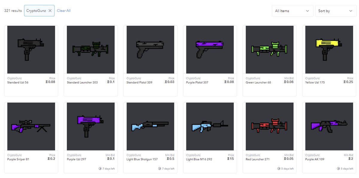 Gunz are being minted and listed as we speak.

Less than 200 left before the floor rises!